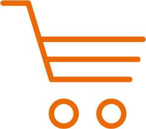 Icon Einkaufswagen orange